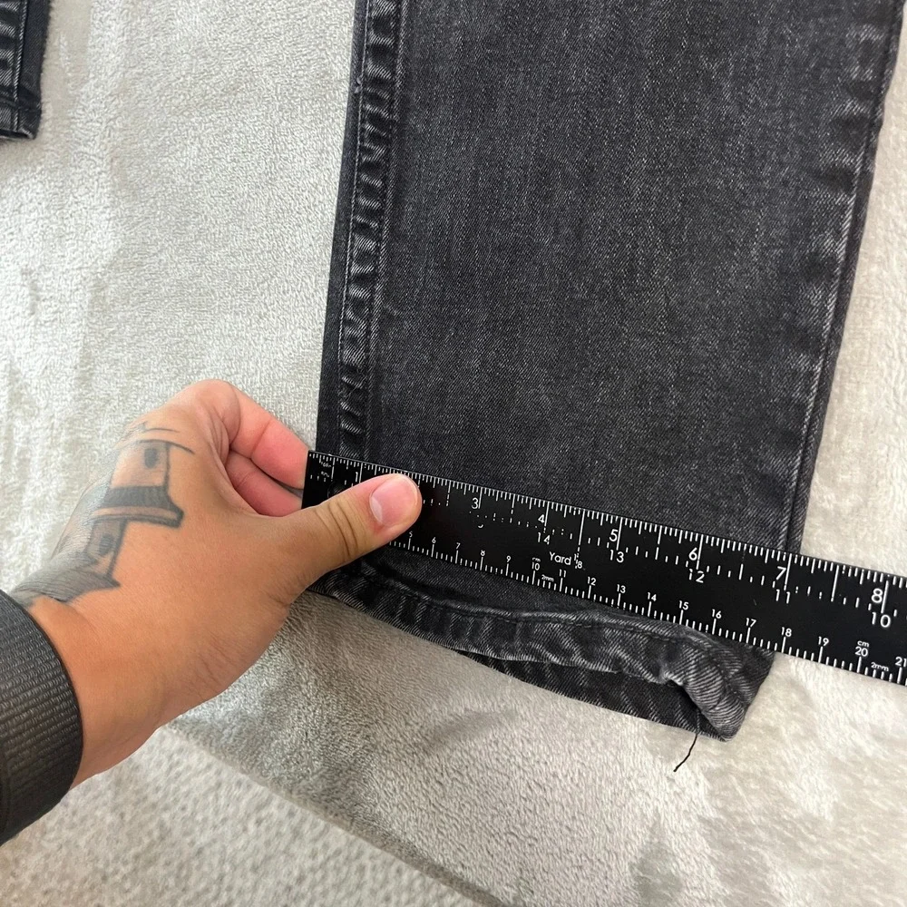 True Religion Rocco Relaxed Skinny Jeans Mens 40x32 Black Flap Pocket Denim